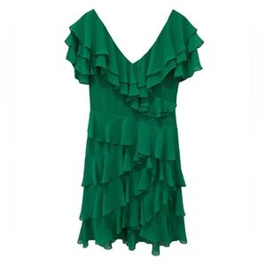 Badgley Mischka Green Cocktail Dress Formal Mother of the Bride Wedding Guest